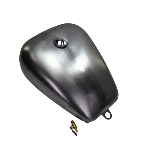 Depósito de gasolina para motocicleta con tapa de gas para Yamaha Virago 750 XV750 sin pintar, color plateado, 17 L