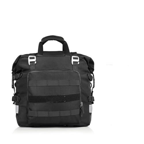Sacoche arrière de moto sac amovible étanche bagage latéral moteur noir 20L pour grand voyageur