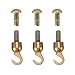 for Grandfather Clock Weight Shell Hook and Nut Set, 3 Sets Clock Weight Shell Hook Brass Shell Open Hook and Bolt, Grandfather Clock Key Replacement for Most Clock Weight Shells