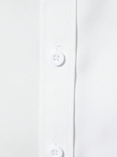Image of AVANOVA Men's White Long Sleeve, Slim Fit Button Down Dress Shirt for Men | Casual Office Wear | Formal Business Shirts | Stylish Plain Single Breasted Shirt(Shirt 87)