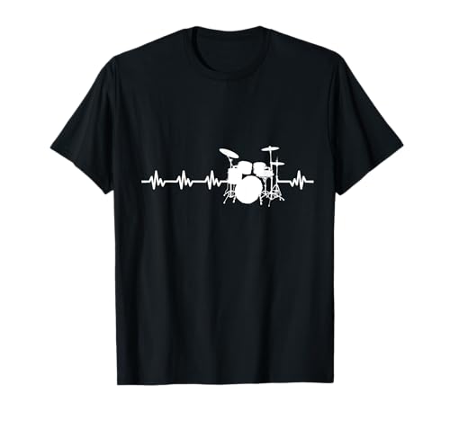 EKG Schlagzeug T-Shirt für Schlagzeuger und Drummer Shirts T-Shirt