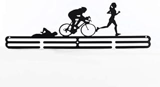 Sports Medal Holder Medal Hanger Display Triathlon Swimming Bicycle Running Carbon Steel Two Tiers Professional Wall Mount (black, woman)