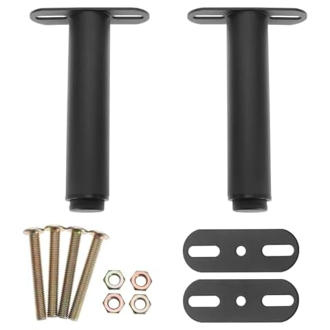 2PCS Bed Legs Adjustable 18cm-33cm Bed Center Frame Slat Support Leg Metal Furniture Support Feet Cover