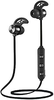Tharv❤Magnet Bluetooth 4.2 Wireless Sport Earphone Earbuds Headset Headphone Universal (Black)