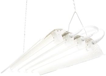 T5 HO Indoor Grow Light - 2 FT 4 Lamps - DL824J Fluorescent Hydroponic Fixture Bloom Veg Daisy Chain with Bulbs, Low Profile -Only 2 Inch height
