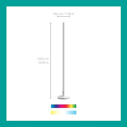 Image of WiZ Connected Smart Floor Lamp - Dimmable Lamp for Living Room with Dual Color Zones - 2.5Ghz Wi-Fi - Compatible with Alexa and Google Assistant - 1 Pack