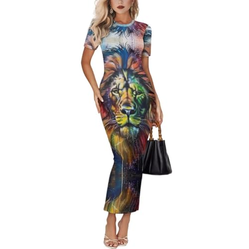 Image of Womens Short Sleeve Jamaican Flag Midi Bodycon Dress