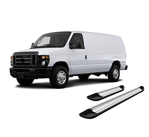 Eslaboneras Black Horse Plata para Ford E-150 02-14 miniatura 5