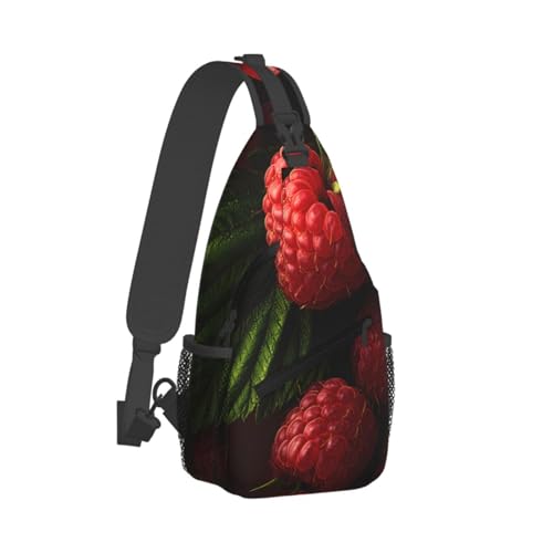 Raspberry Multi Functional Adjustable Single Shoulder Crossbody Bag,Casual Chest Bag, Suitable For Daily Travel,Unisex2