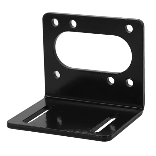 MUCKLILY Motor Base Bracket Motor Mounting Stand Gear Motor Holder Motor Mounting Base Motor Rack Mounting Holder for Gear Motor Steel Black