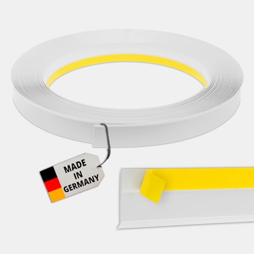 NOBILY Fensterleiste 40mm mit Lippe / 25 Meter/PVC - selbstklebend Flachleisten Kunststoffleisten Profileleisten Abschlussleisten Zierleisten zur Fenster Montage