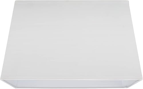 Aspen Creative 32028A - Pantalla rectangular de transición con forma de araña para lámpara de construcción en color blanco, 16 pulgadas de ancho,