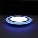 (2 Pack)Led Ceiling Lights,BOLXZHU Led Panel Light Round Double Color (Cool White+Blue),Ultrathin Led Recessed Lighting,(12+4)W Outer Diameter:200MM,Hole Size:160MM,6000-6500K,Led Downlights