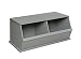 Stackable Wooden 2 Bin Open Storage Toy Organizing Cubby