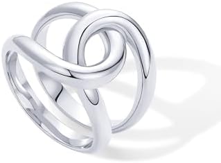 PAVOI 14K Gold Plated Chunky Interlock Statement Ring for Women |...