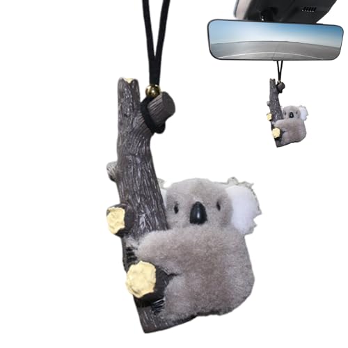 Koala de peluche de con visión trasera, de koala de peluche para coche - Colgante de Koala de felpa para retrovisor de coche,s automotrices de animales encantadores para mujeres para camiones, SUV, ca