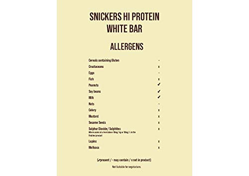 Snickers White Chocolate Protein Bars (12 x 57g), High Protein Energy Snack with Caramel, Peanuts and White Chocolate, 20g Protein - 6