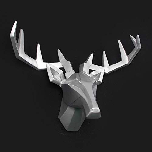 SXSYZZCL statue, Deer head hanging wall ornament mural wall bar clothing shop decorative pendant home decoration accessories buddha statue buda,2