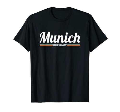Retro Munich Alemania Regalo Vintage Viajes Vacaciones Alemania Camiseta