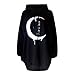 Produktbild Shenye  Damen Lose Gothic Punk Langarm Hoodie Sweatshirt Print Strickjacke T-Shirt Punk Schwarz Bluse Choker Top Shirt Moon Drucken Top Kragen Oberteile Freizeit Elegant Wunderschön Streetwear