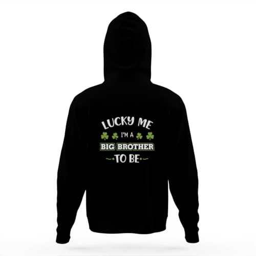 St. Patrick's Day Lucky Me A Big Brother To Be Hoodies for Teen Girls Boys Lightweight Kangaroo Pocket Sweatshirt4