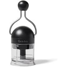 Sur La Table Black Marquina Marble Spoon Rest, Handcrafted Natural Marble Kitchen Utensil Rest for Stovetop and Counter