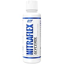 GAT SPORT Nitraflex Glycerol Liquid Pre-Workout Stim & Caffeine Free, Beta-Alanine, Betaine, Electrolytes, Extreme Hydration, Pumps & Endurance,16 oz, Unflavored