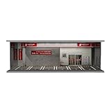 ＡＷＨＡＯ Vitrina de Garaje en Miniatura a Escala 1:64, con Funda Antipolvo, Ideal para Miniatura, Tienda de Alquiler de Coches