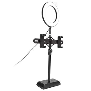 Selfie-ringlicht, USB-opladen Handige draaibare ringlichtset Gemakkelijk te dragen met beugel voor make-up voor…