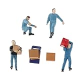 T TOOYFUL 1/64 人間 人形 フィギュア 塗装人 樹脂製 モデル 情景コレクション ジオラマ 全3色, 青