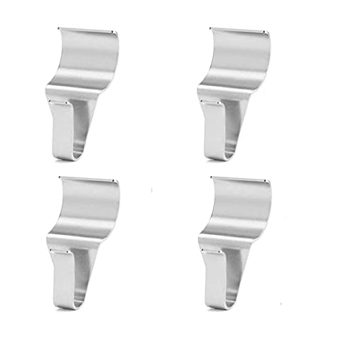 MauSong Vinyl Siding Hooks for Hanging, Heavy Duty Outdoor Decorations Siding Hanger, Stainless Steel Vinyl Siding Clips Low Profile No-Hole Hanger Hooks, 4 Pack