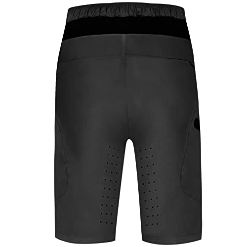 WOSAWE Short masculino de ciclismo, respirável, solto, fit, MTB, 3D, almofada de gel para treinament
