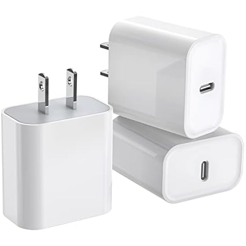 3Pack iPhone 16/15 Charge Block,USB C Charger,iPhone Charger Adapter,Quick Fast Charger PDAdapter Plug 20W Power Delivery Type C Fast Charging Block for iPhone 16/15/14/13/12,iPad Pro/Air/Mini/AirPods Cover