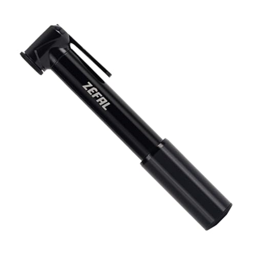 ZEFAL Road Micro Mini Pumpe Fahrrad Schwarz für Rennrad - Aluminium - Reversibel Schrader und Presta-7 Bar Radfahren, 165mm - 95 g