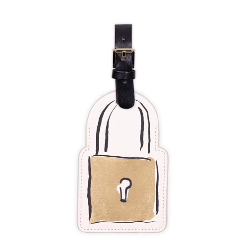 Kate Spade New York Cute Luggage Tag for Women Durable Vegan Leather Suitcase Tag Unique Luggage Identifier Lets Wander