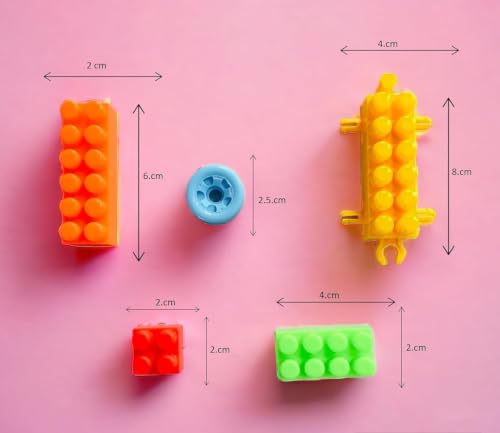 Image of Plastic Building Blocks for Kids 3+ Years 100 Pieces