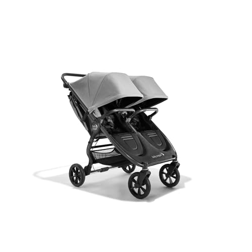 Image of Baby Jogger City Mini GT2 All-Terrain Double Stroller with Forever Air Rubber Tires and All-Wheel Suspension Pike Exclusive Includes Belly Bars Leatherette Handlebar and Premium Fabric
