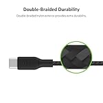 Belkin USB C to USB C Cable, 6.6ft, 100W - Type C Charger, iPhone Charger Cord, Braided, Flexible for iPhone 17, Galaxy S25, Pixel 10, AirPods, iPad Pro, Tablet, Nintendo Switch 2 & More - Black - Image 4
