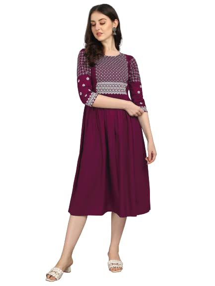 Rayon Embroidery Anarkali Kurta