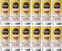 Nes-cafe Ready to Drink Caramel Macchiato 220ml (Pack of 12 Cans X 220ml Each) Imported.