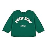 Petit Bateau Jungen A0585 Baby-Sweatshirt aus Baumwolle, Evergreen, 6 Monate