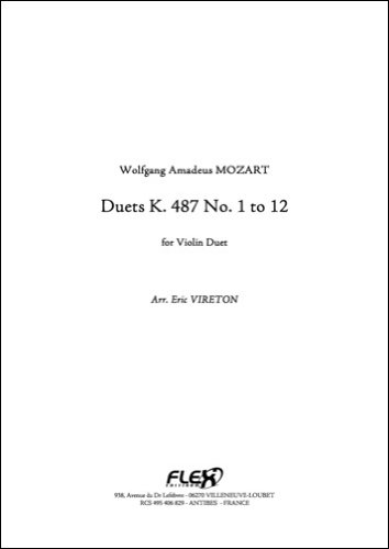 Duo de violons Mozart K 487 partition pour progresser au conservatoire