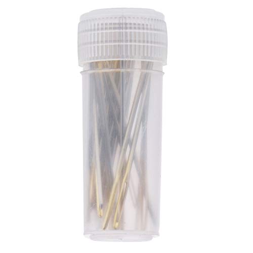 100 Pieces Mixed Silver Gold Cross Stitch Needles Large Eye Embroidery DIY Embroidery in Transparent Box(26#)