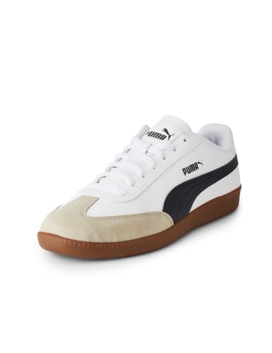Image of Puma, Unisex-Adult, 9-T, White-New Navy-Desert Dust, Sneaker, 10UK, (39817419)