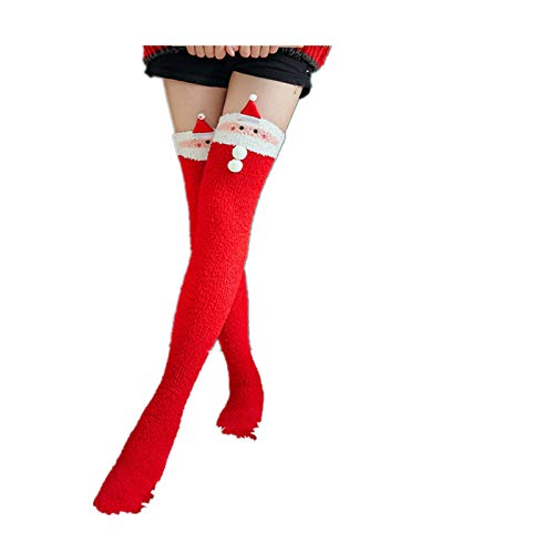 Gillberry Christmas Decorations Womens Winter Socks Warm Thick Knit Soft Over Knee Casual Socks Leggings High Stockings