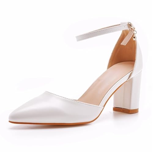 Women's Pointy Heeled Sandals Slip Ankle Strap Heeled Sandals Strappy High For Wedding Prom Dance Graduation Dress