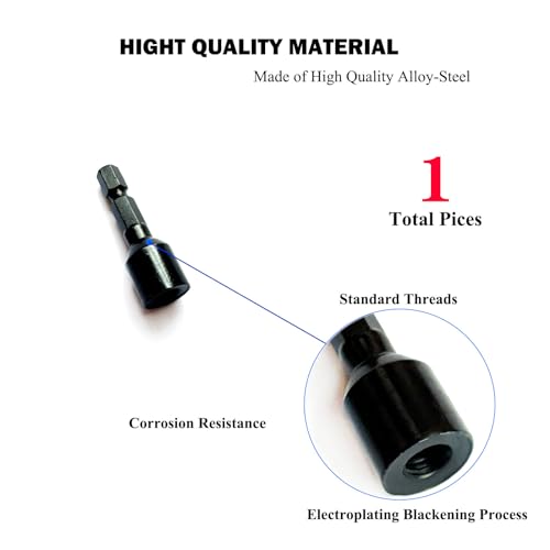 Image of 1 /4 inch-20 Hanger Bolt Driver Double Headed Wood Screws Fully All Threaded Rod Threaded Insert Hexagon Head Drill Driver Bits