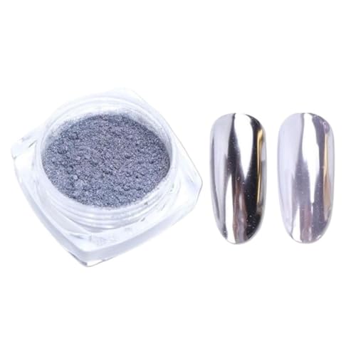 Pó cromado metalizado para unhas efeito metálico Prata