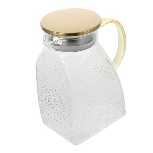 ROMISBABA Caraffa in Vetro Resistente Caldo e Freddo per Tè Aromatizzato e Succo Contenitore per Bevande Fatto Casa Bottiglia Acqua Frutta Raffreddata