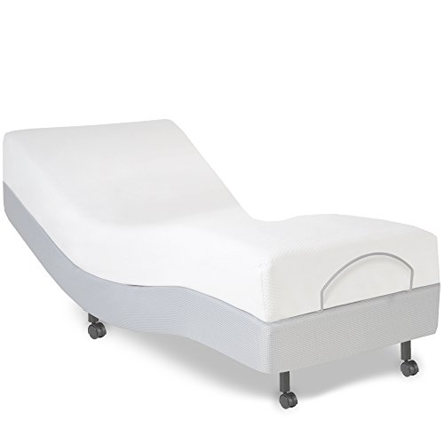 Fashion Bed Group S-Cape Adjustable Bed Base With Wall Hugger Movement And Full Body Massage, Twin, X-Large, Gray #TOP5
